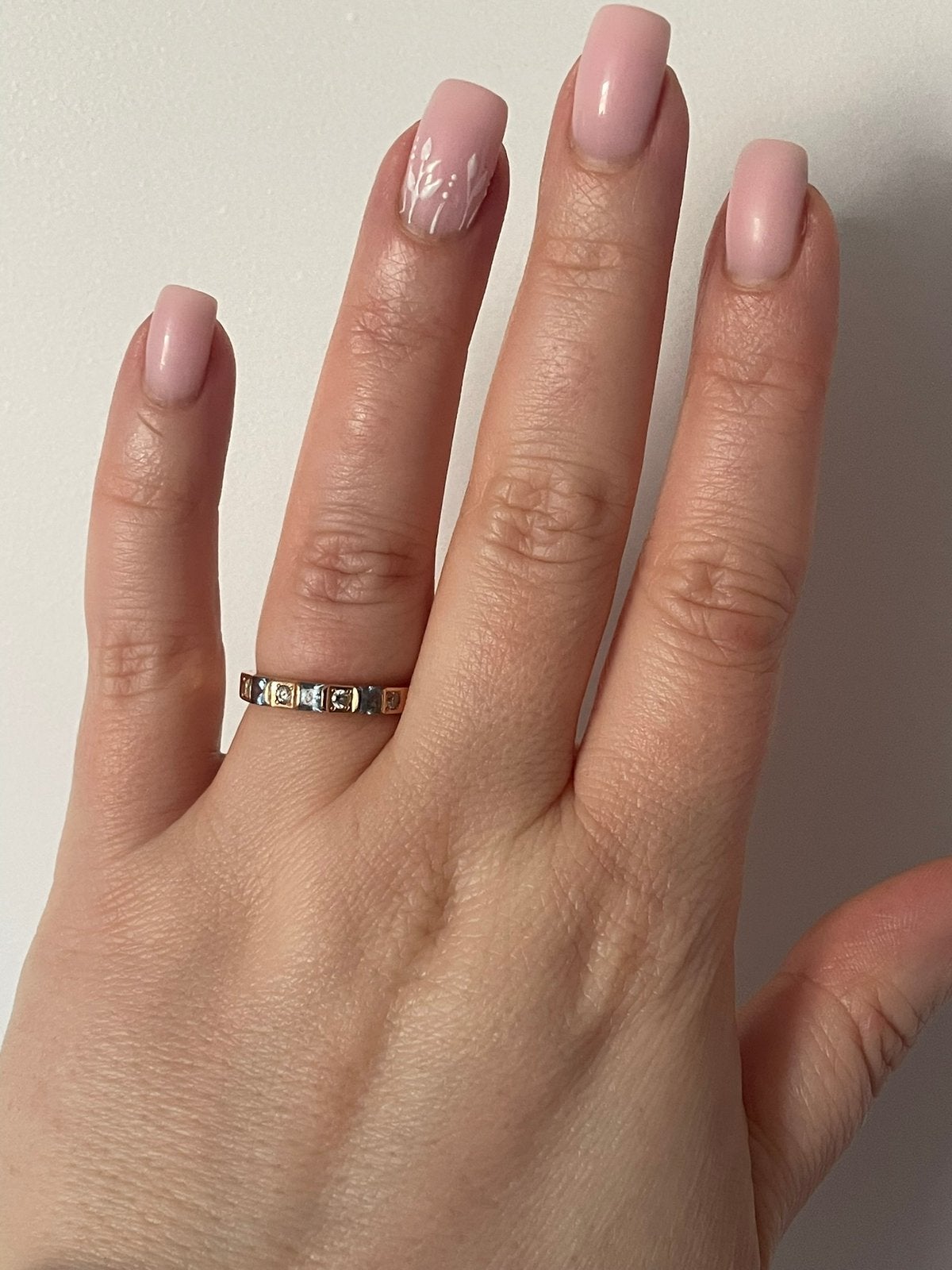 Gouden ring, Gebruikt, Ophalen of Verzenden, 17 tot 18, Dame