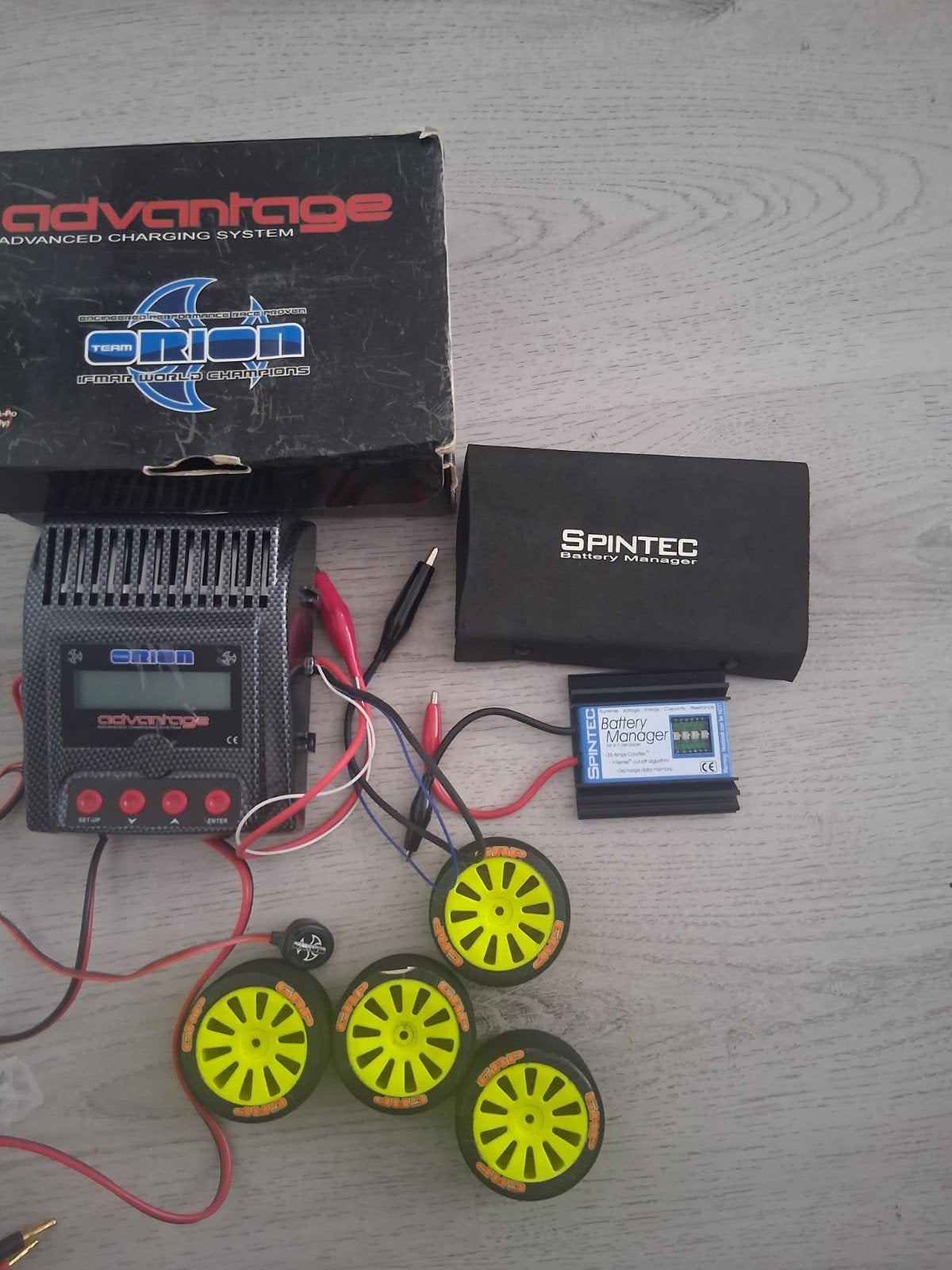 RC Acculader Set: Orion Advantage, Spintec & Wielen, Ophalen of Verzenden, Gebruikt
