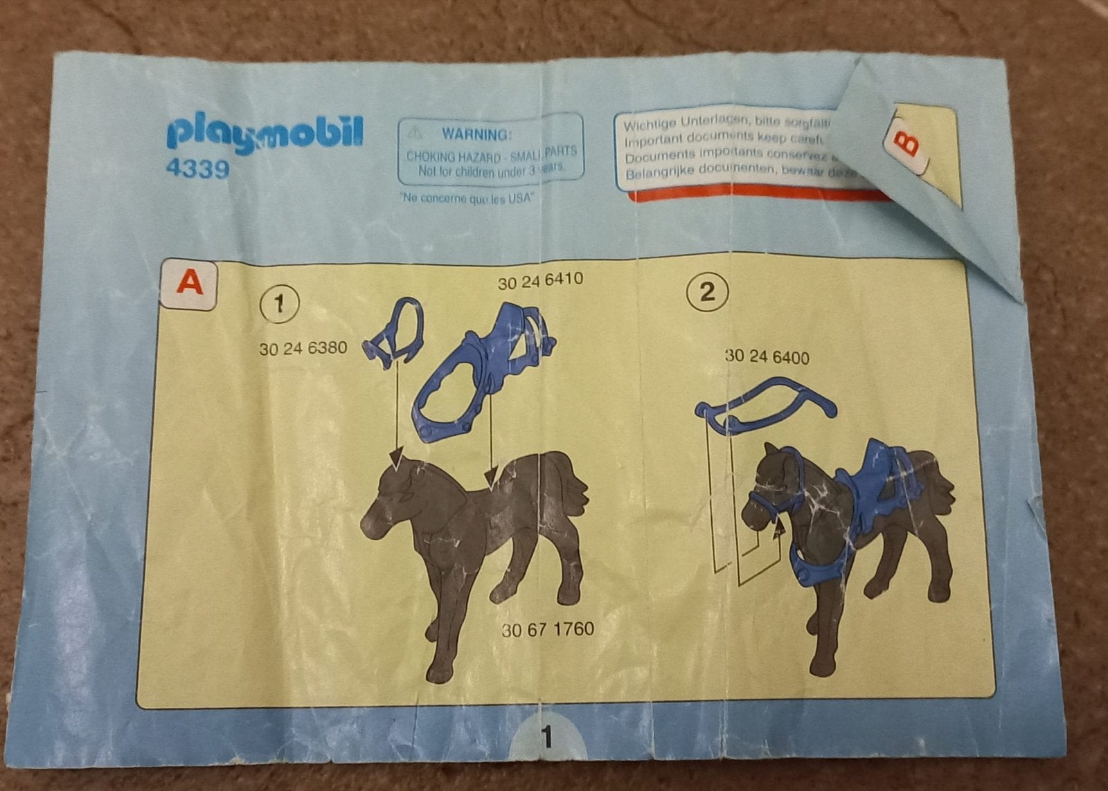 Playmobil 4339 Ridder met paard en accessoires, Gebruikt, Knights, Figuren, Complete set