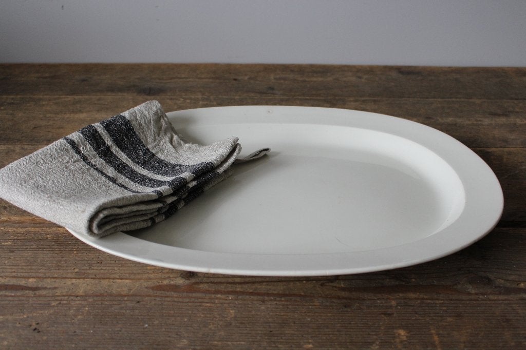 Brocante serveerschaal off white Regout XL *Pronck & Praal*, Ophalen of Verzenden