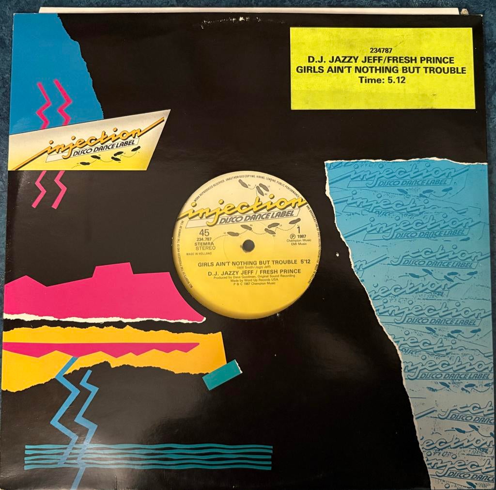 DJ Jazzy Jeff & Fresh Prince - Girls Ain't Nothing But Troub, Ophalen, 1980 - 1989, 7 inch, Disco