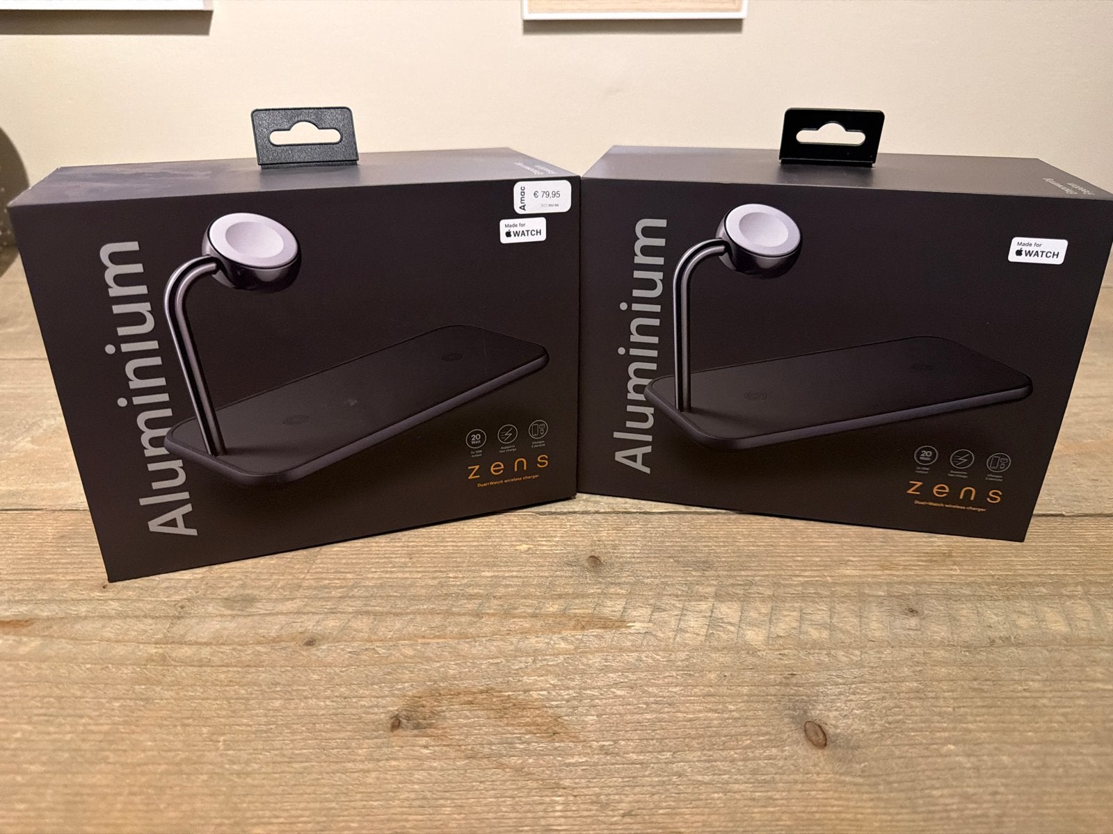 Zens Dual Draadloze Oplader voor Telefoon en Apple Watch, Telecommunicatie, Mobiele telefoons | Telefoon-opladers, Zo goed als nieuw
