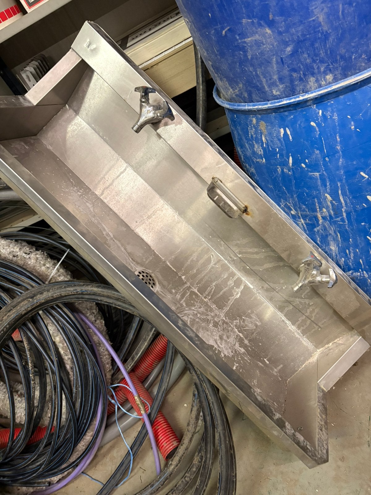 Wasbak rvs 120 cm, Doe-het-zelf en Verbouw, Ophalen, Gebruikt, Overige metalen