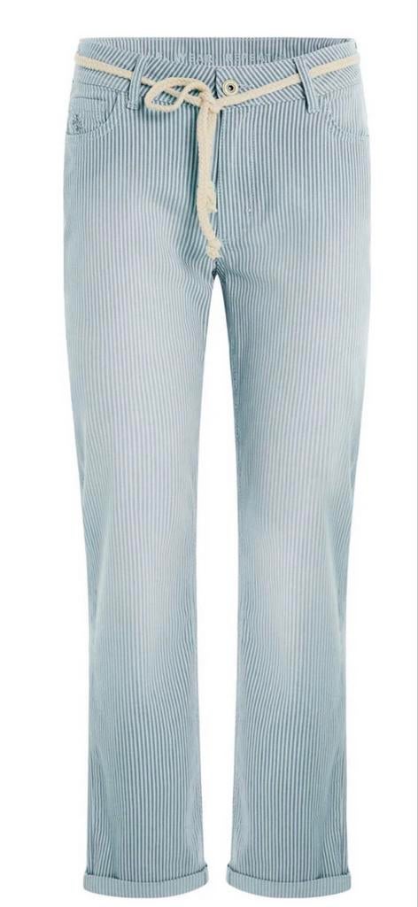 Para Mi Gestreepte broek met trekkoord, Blauw, Maat 42/44 (L), Ophalen of Verzenden, Zo goed als nieuw
