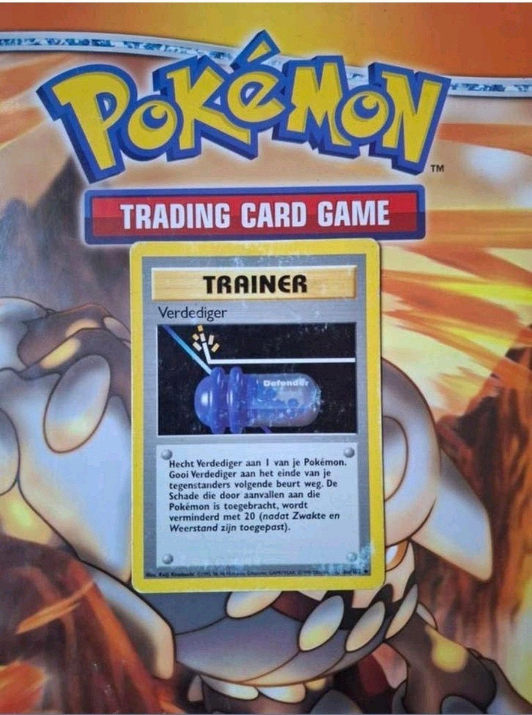 Defender base set pokemon kaart played NL, Ophalen of Verzenden, Gebruikt, Losse kaart