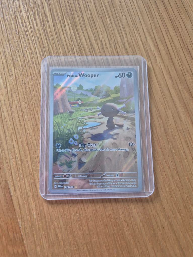 Paldean Wooper 102/094 Phantasmal Flames NM/M Pokémon Kaart, Ophalen of Verzenden, Zo goed als nieuw, Losse kaart