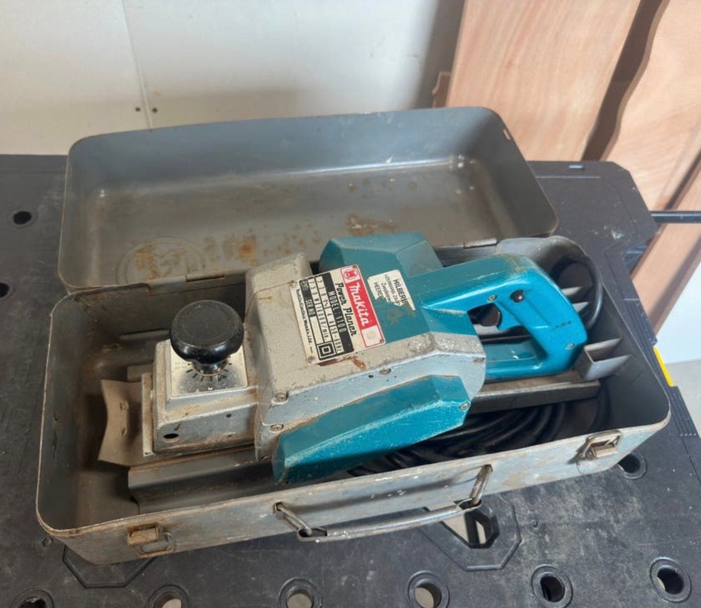 Makita 1100 schaafmachine, Ophalen, Gebruikt
