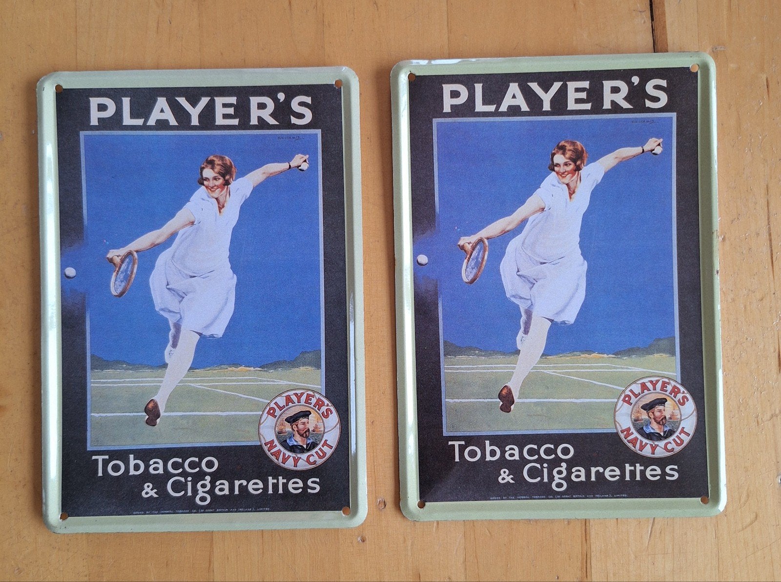 Kleine reclame bordjes players tobacco, Ophalen of Verzenden