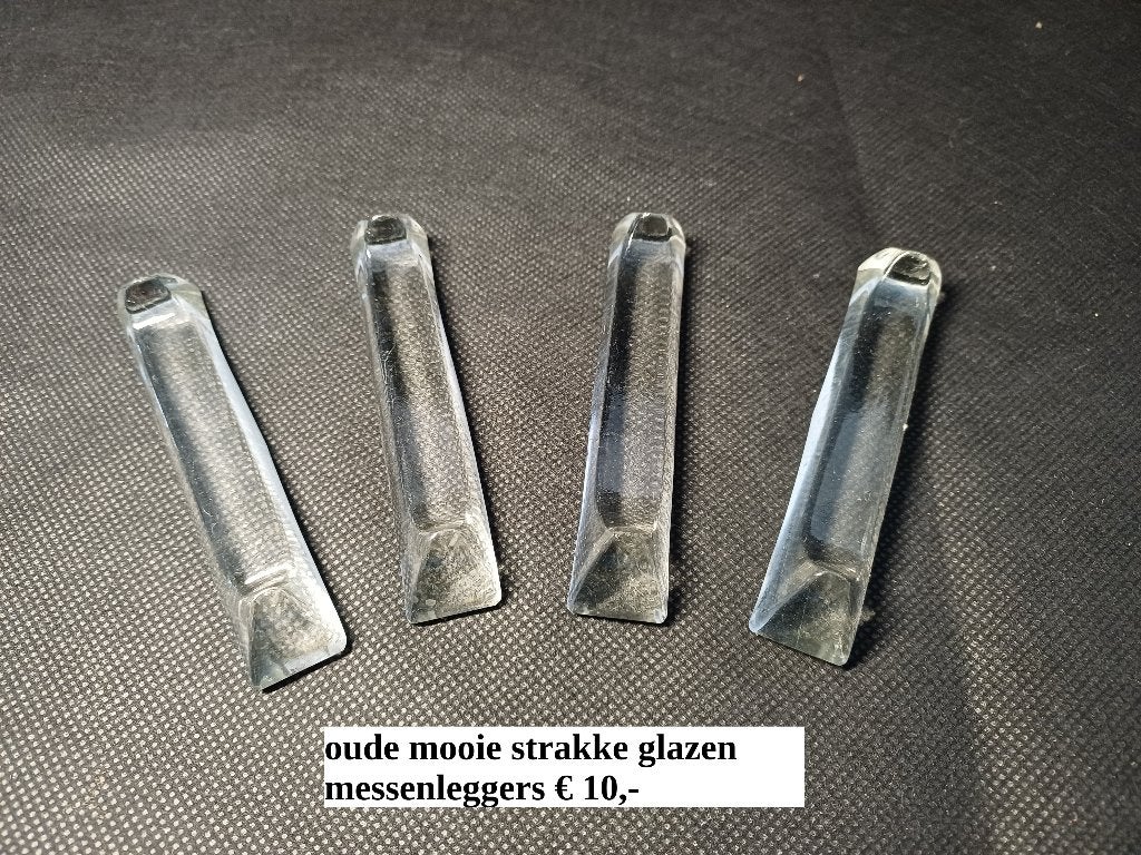 antiek strakke messenlegers van glas, Antiek en Kunst, Ophalen of Verzenden