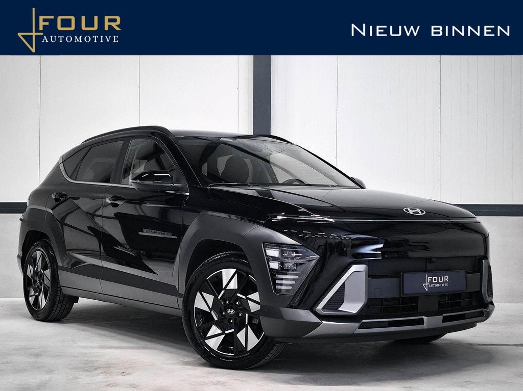 Hyundai Kona 1.6 GDI HEV Premium | Stoelkoeling | Topview |, Auto's, Gebruikt, 2 kWh, Zwart, Origineel Nederlands