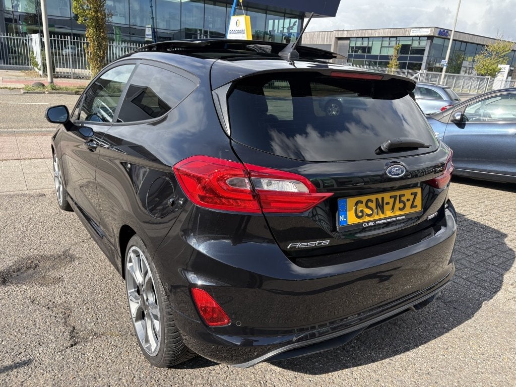 Ford Fiesta 1.0 EcoBoost Hybrid ST-Line X panodak (bj 2021), Auto's, Gebruikt, Zwart, Bedrijf, Geïmporteerd