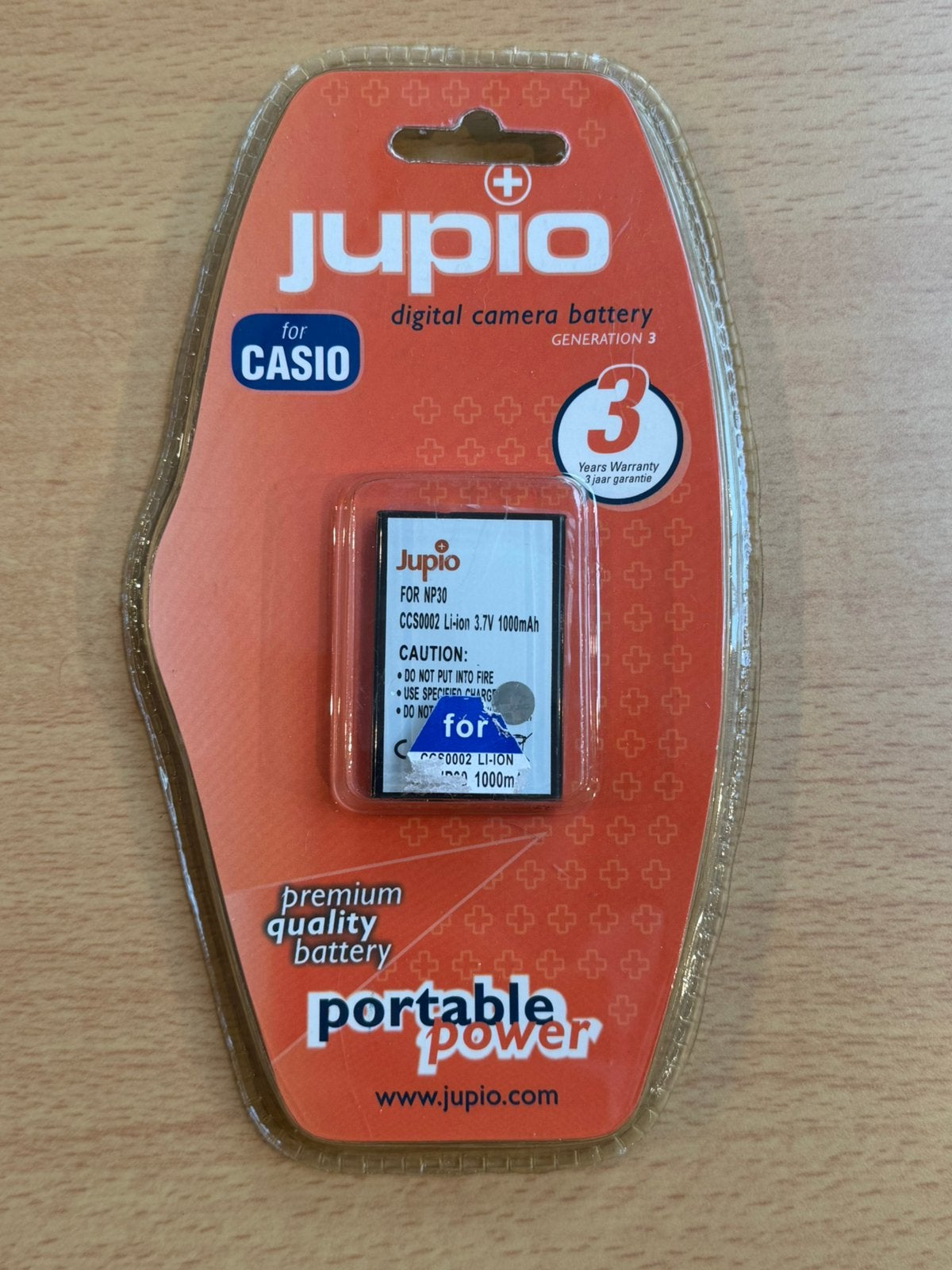 Jupio battery pack voor NP-30 Casio, Ophalen of Verzenden, Nieuw