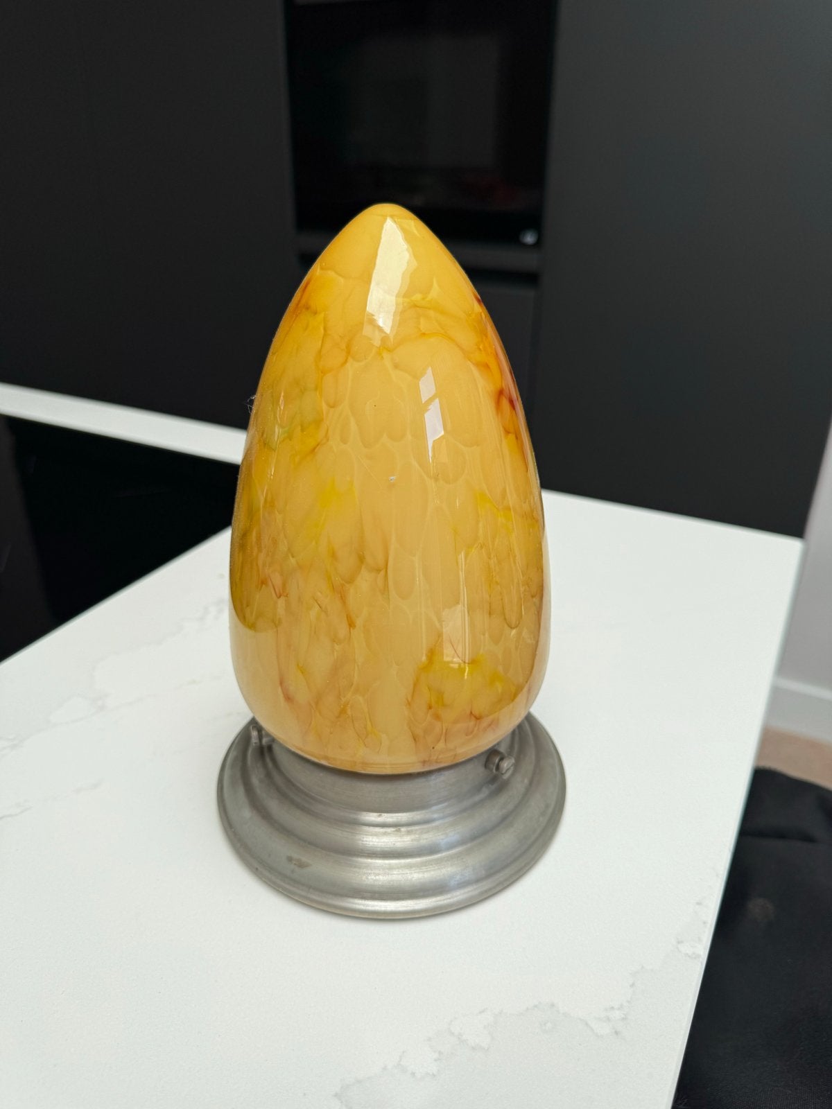 Retro Art Deco Plafondlamp - Tiny Tear Brulee Stijl, Ophalen