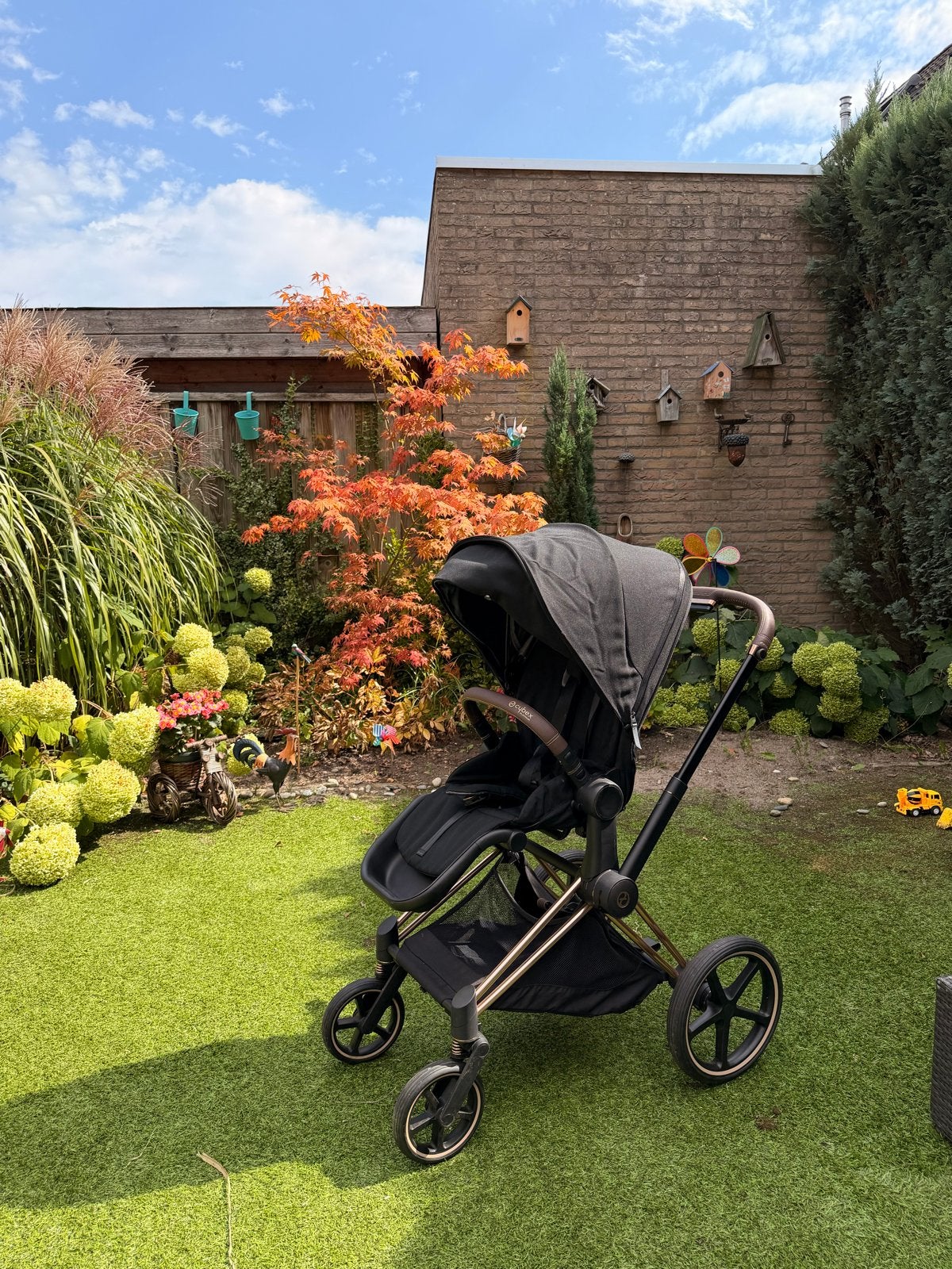 Cybex Priam 4 Rose Gold + regenhoes + voetenzak, Kinderen en Baby's, Ophalen, Zo goed als nieuw, Kinderwagen, Overige merken