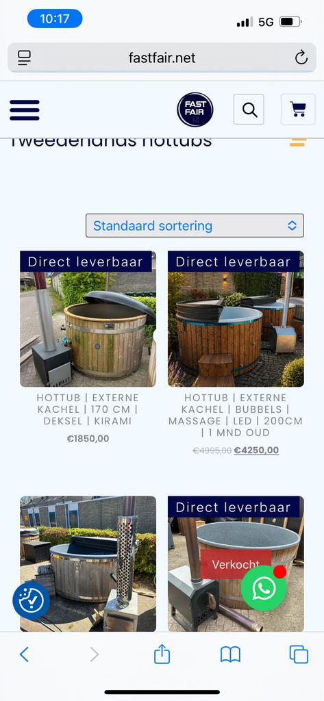 Hottub tweedehands welvaere - gebruikte - houtgestookt, Ophalen, 7921AE, Fast Fair b.v., Zo goed als nieuw