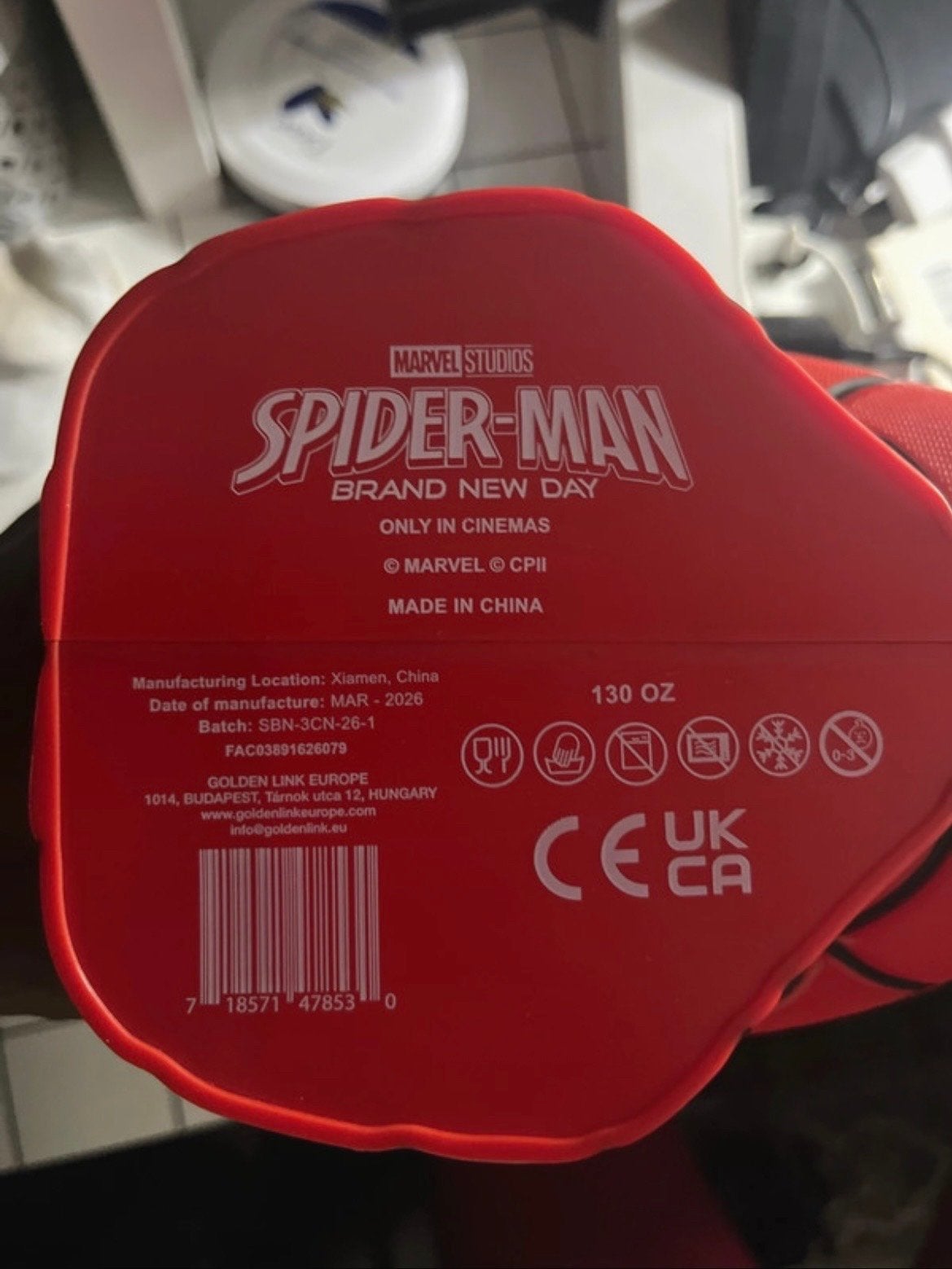 Spiderman Popcorn Emmer - Marvel Studios - Nieuw, Ophalen of Verzenden, Nieuw