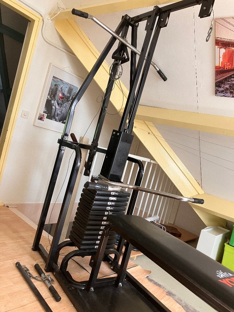 Multi fitness apparaat / kracht station, Sport en Fitness, Fitnessapparatuur, Ophalen, Gebruikt, Krachtstation, Metaal