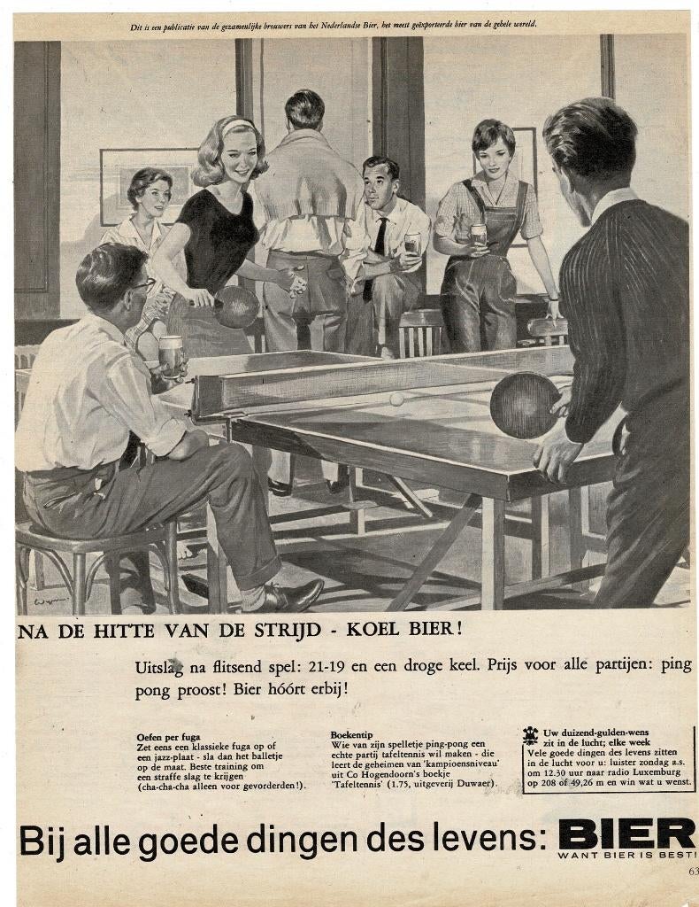 Na de hitte van de strijd - KOEL BIER Want BIER is best 1960, Verzenden, Zo goed als nieuw, Overige typen