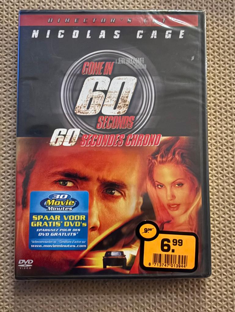 Gone in 60 seconds dvd, Alle leeftijden, Ophalen of Verzenden, Zo goed als nieuw