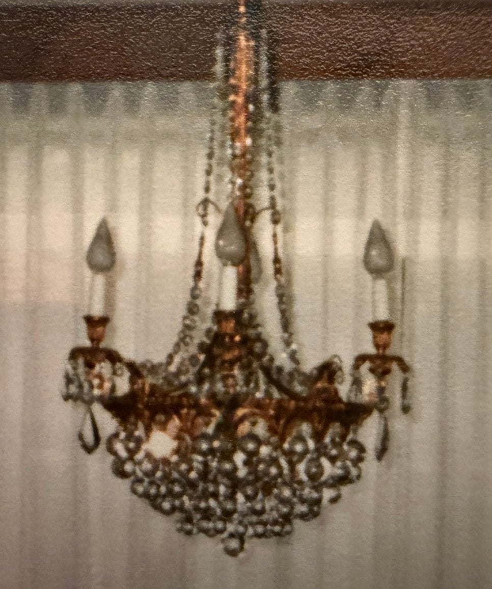 Kristallen kroonluchter, Ophalen, Gebruikt, Glas, E14 (klein)
