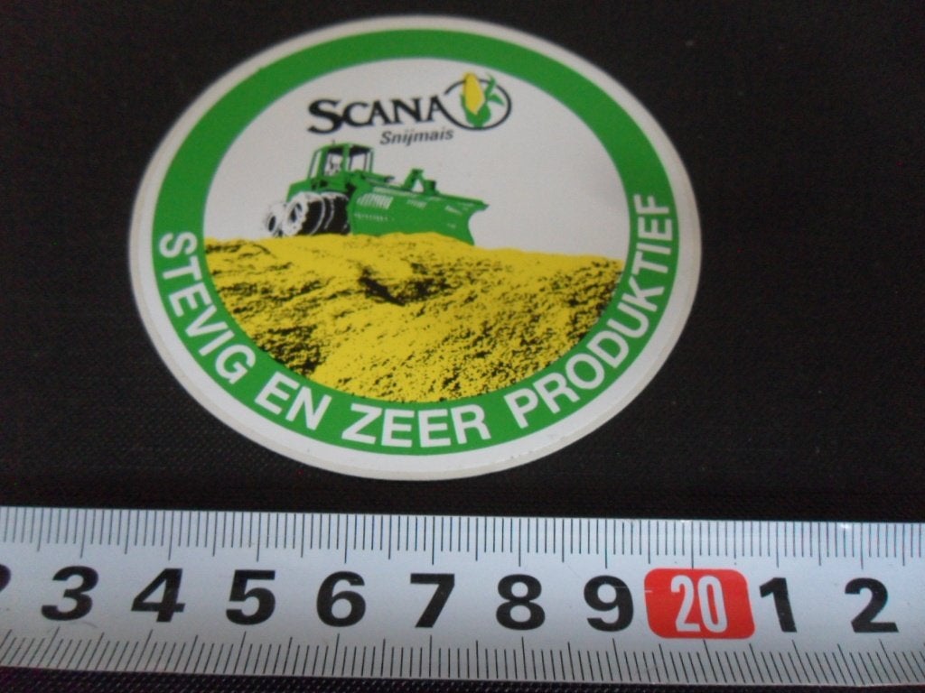 sticker SCANA snijmais stevig en zeer produktief, Ophalen of Verzenden, Zo goed als nieuw