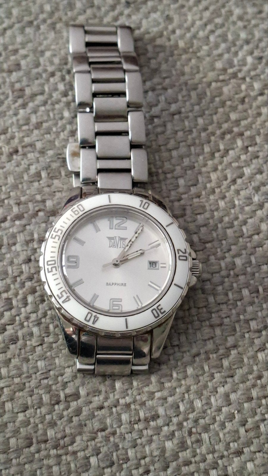 Horloge Davis Saphire 1451, Overige merken, Staal, Staal, Polshorloge