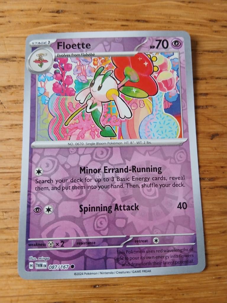 Floette Pokémon Kaart 087/167 TWM EN, Ophalen of Verzenden, Zo goed als nieuw, Losse kaart