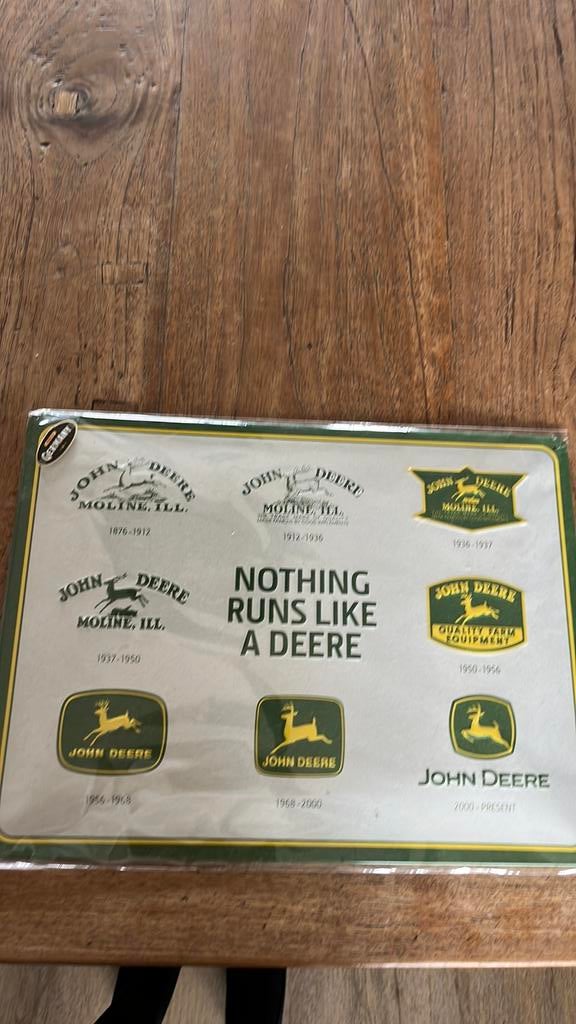 John deere bord nieuw, Ophalen of Verzenden, Nieuw, Metaal