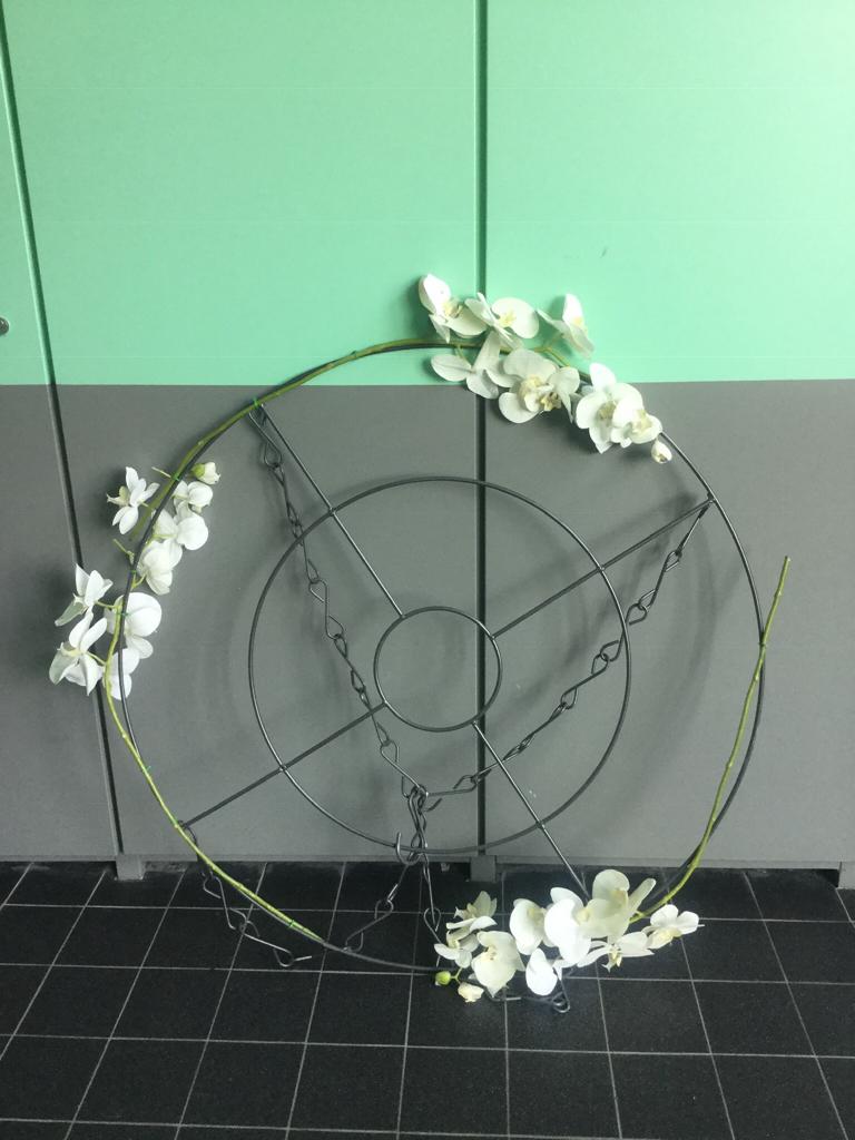 Metalen krans plafondhanger voor decoratie nieuw, Huis en Inrichting, Ophalen, Metaal, 100 cm, Botanisch