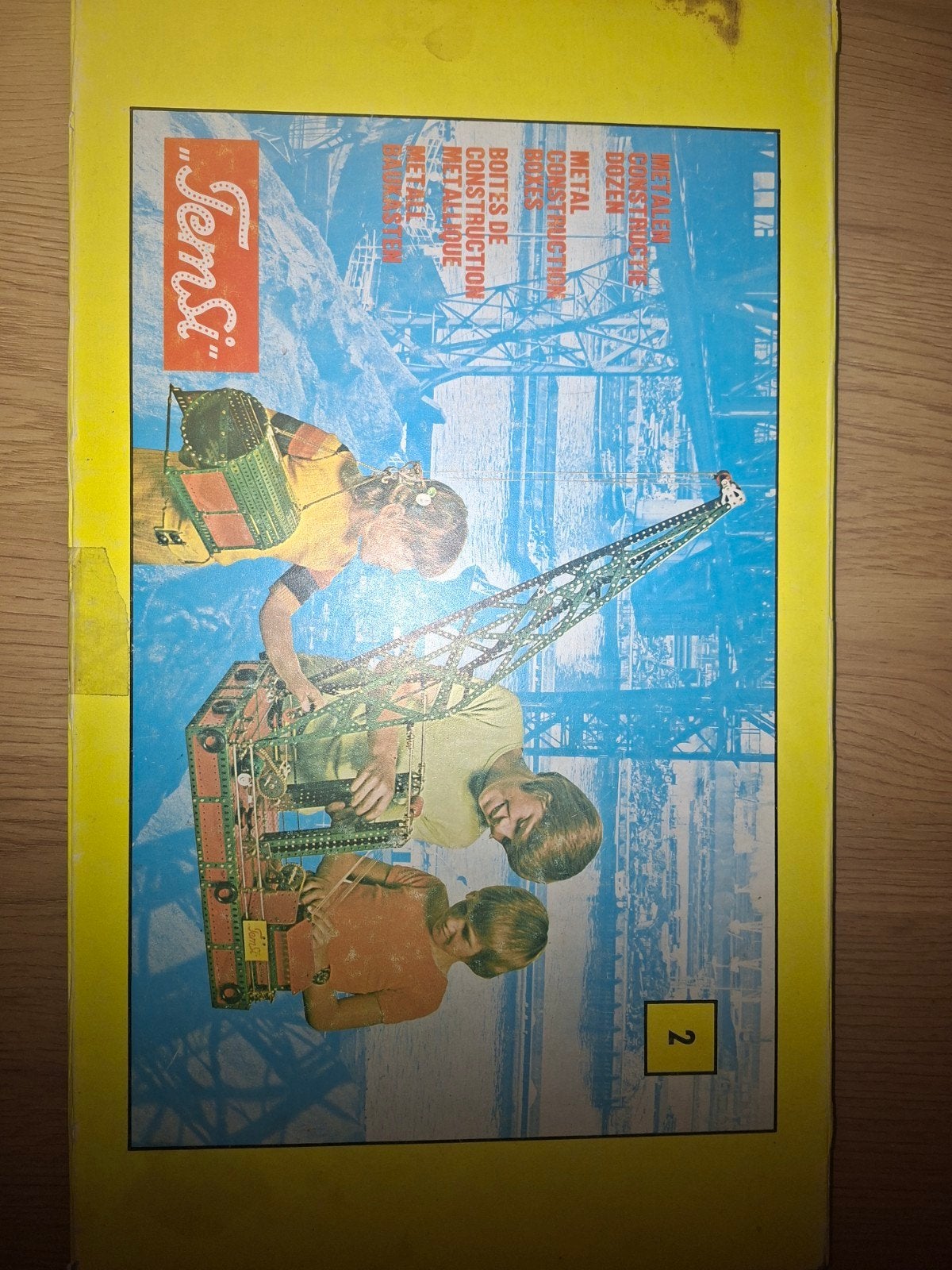 Temsi Bouwdoos 2 - Vintage Metaalbouwset, Kinderen en Baby's, Speelgoed | Bouwstenen, Gebruikt, Overige merken, Ophalen of Verzenden