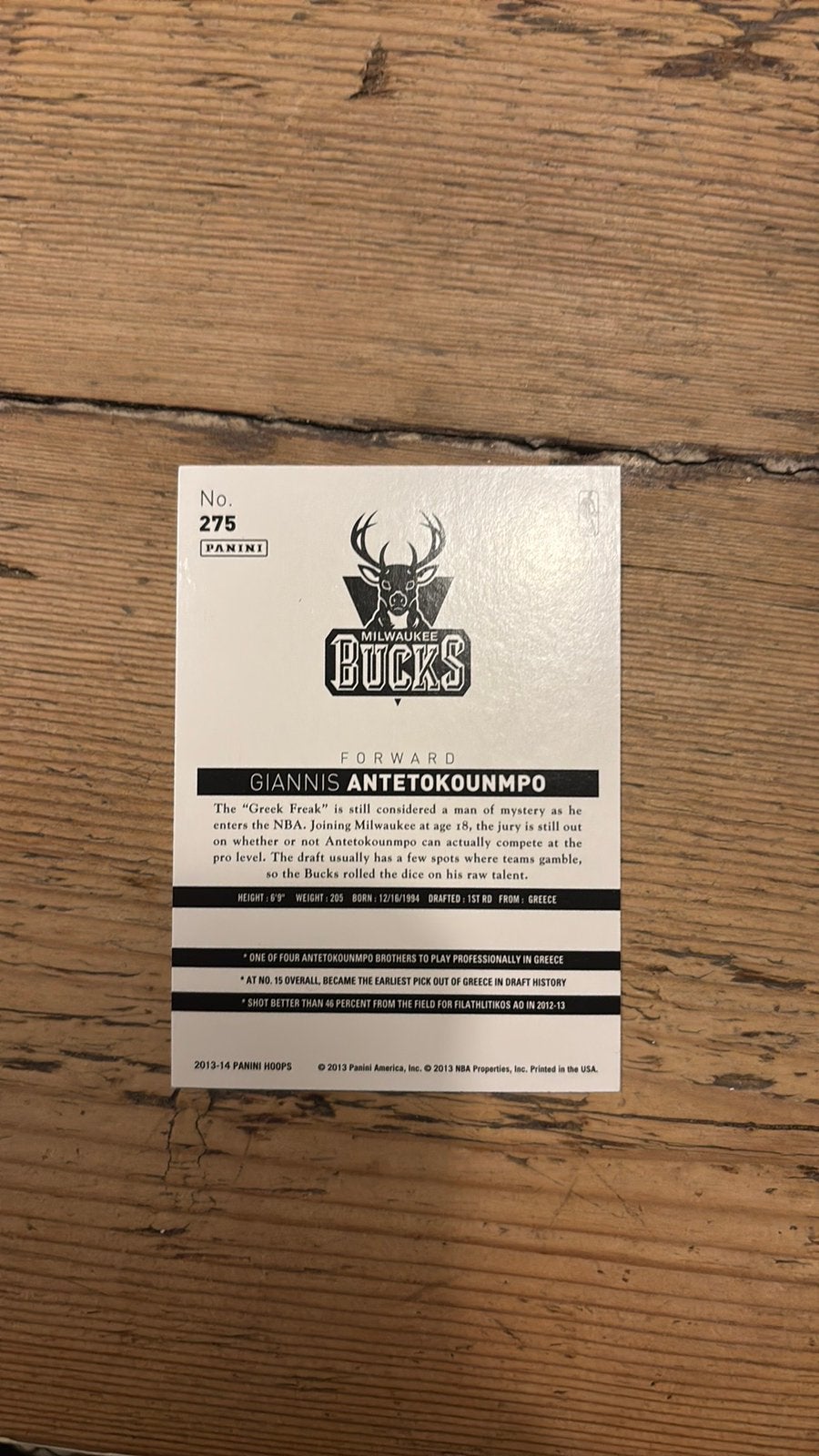 Basketbal kaart Giannis, Ophalen of Verzenden, Zo goed als nieuw, 1 bandje