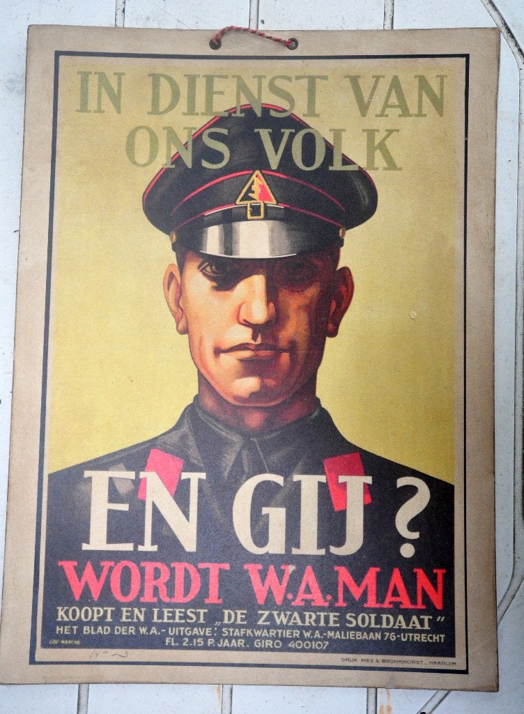 Vier wartime affiches op hout A3 formaat, Verzamelen, Verzenden, Overige soorten, Duitsland, Foto of Poster