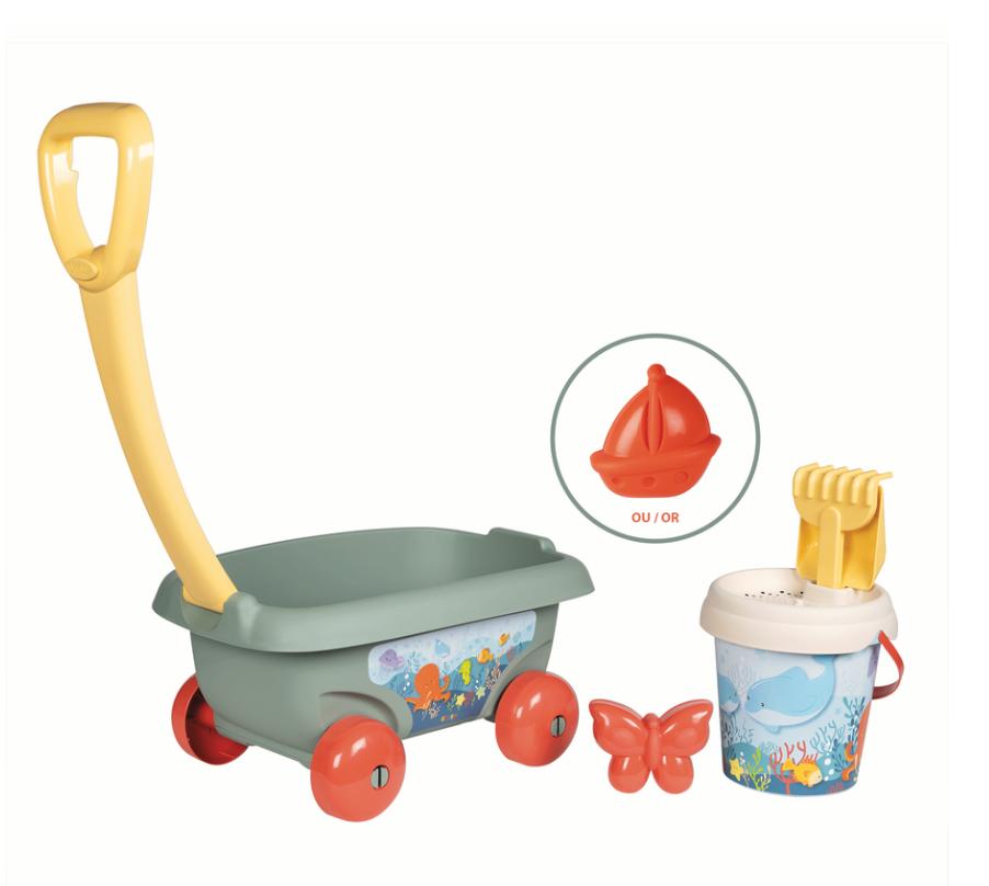 Strandkarretje - Met emmer en speelaccessoires, Verzenden, Nieuw