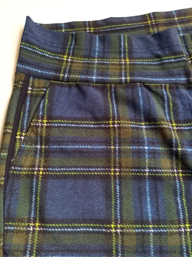 STUDIO ANNELOES blauw groen ruit broek, maat L, Kleding | Dames, Studio Anneloes, Maat 42/44 (L), Zo goed als nieuw, Lang