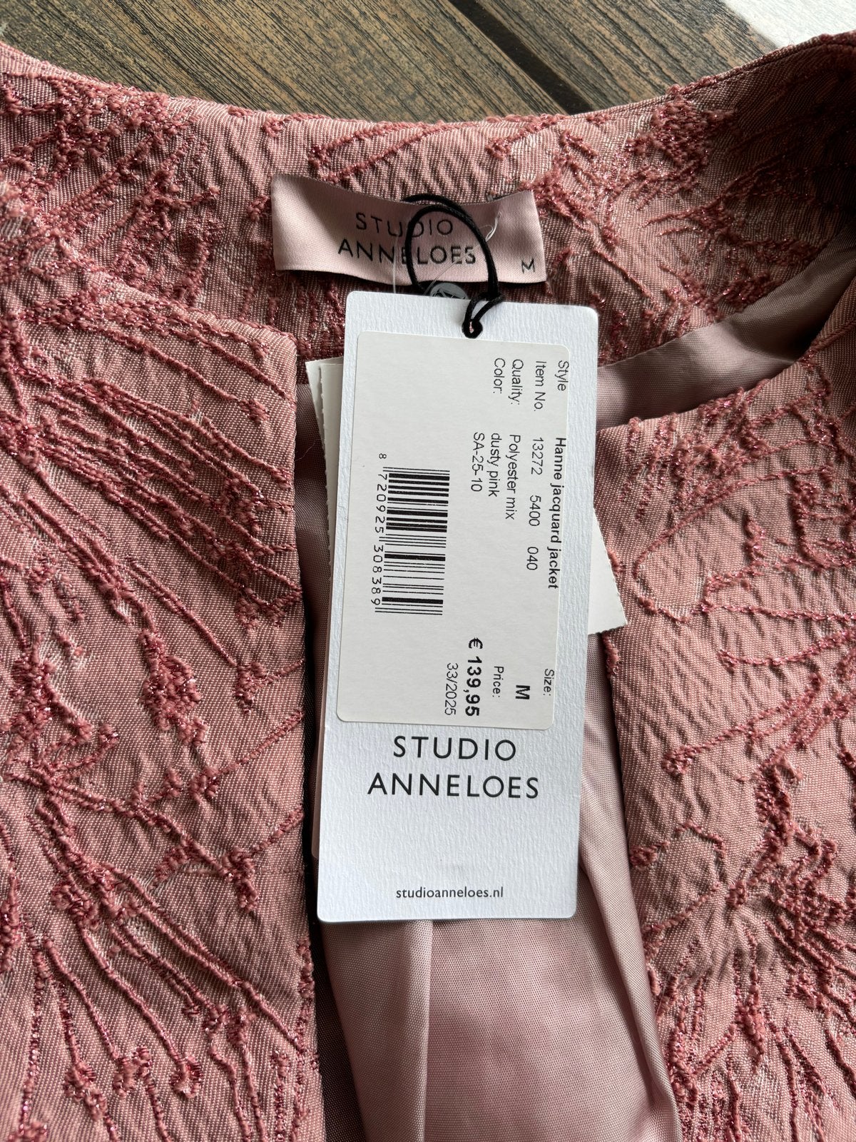 Studio Anneloes Hanna Jacquard Jasje - Dusty Pink, Ophalen of Verzenden, Nieuw, Maat 38/40 (M), Roze