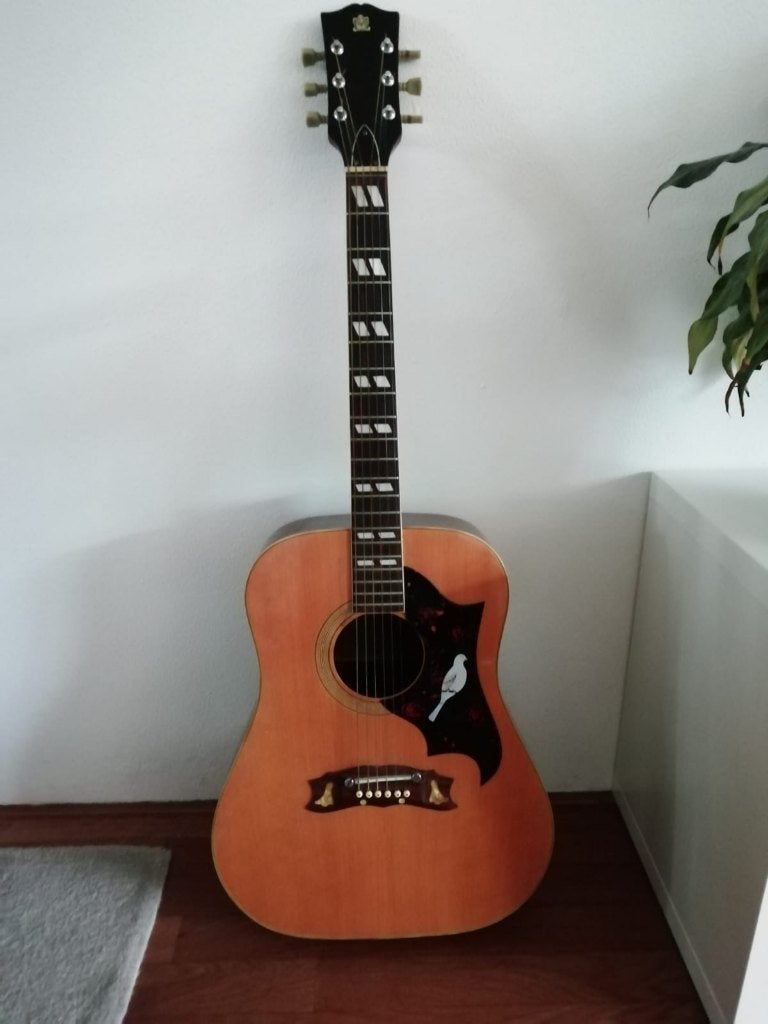 Vintage Cimar 371-6 gitaar (by Ibanez) incl. koffer, Muziek en Instrumenten, Ophalen of Verzenden, Gebruikt, Western- of Steelstringgitaar