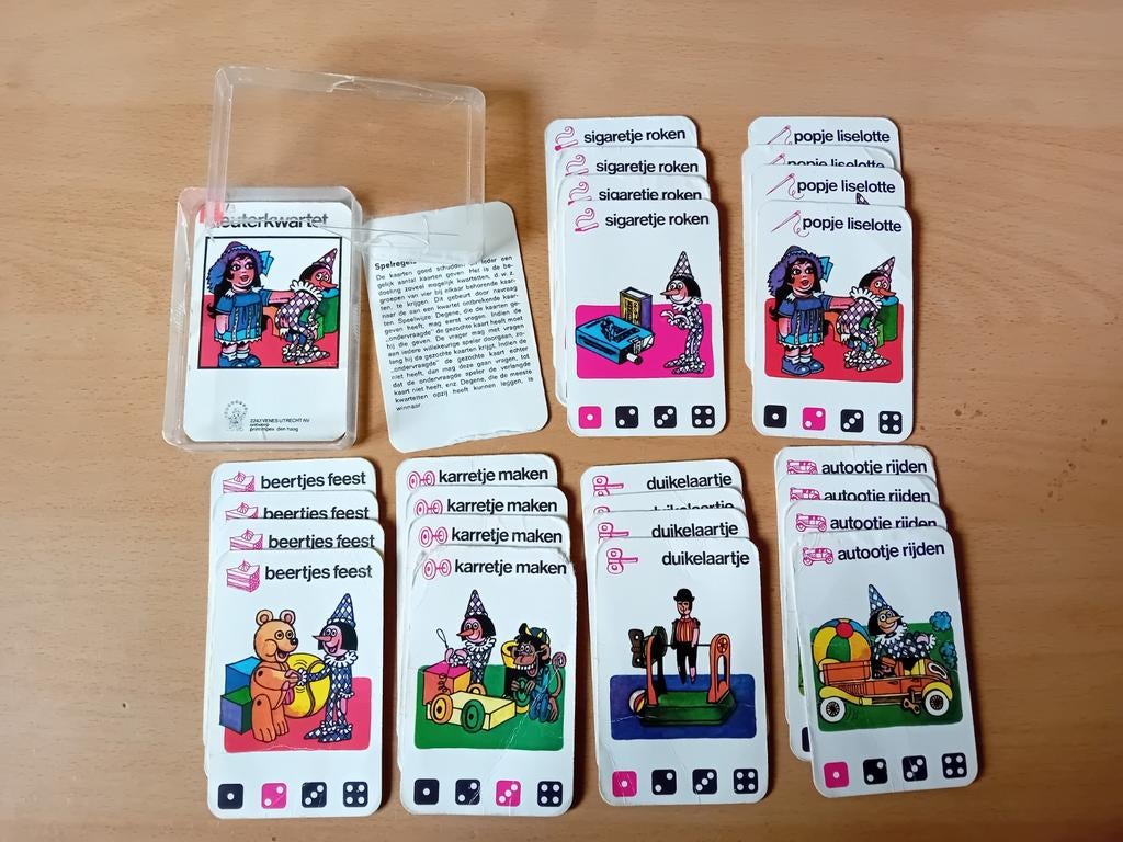 Vintage Kleuterkwartet Jaren '70 - Venes Utrecht - COMPLEET, Verzamelen, Speelkaarten, Jokers en Kwartetten, Ophalen of Verzenden