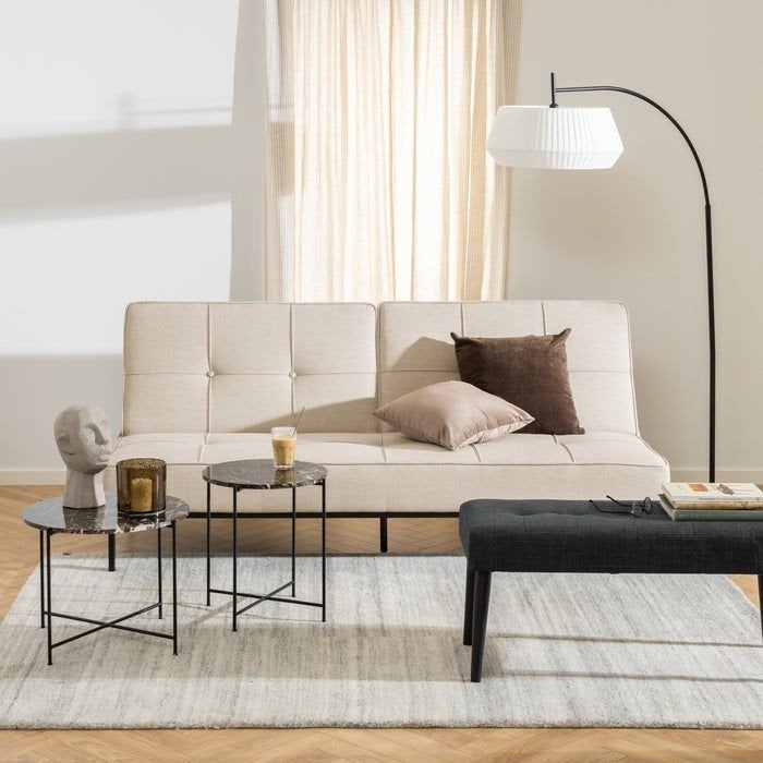 Sabine Slaapbank Beige - Nieuw, Ophalen, Beige, 140 cm, Nieuw