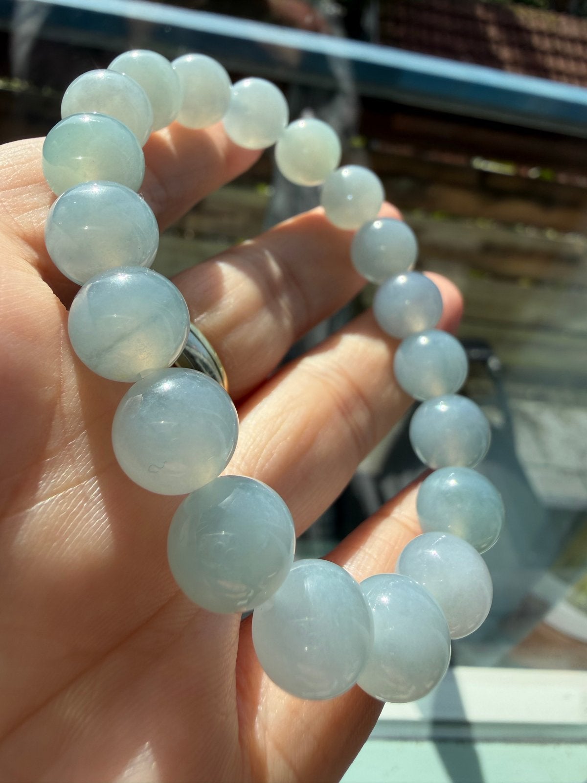 Natuurlijke Myanmar Jade Armband met Certificaat 10mm, Overige materialen, Nieuw, Ophalen of Verzenden, Met bedels of kralen
