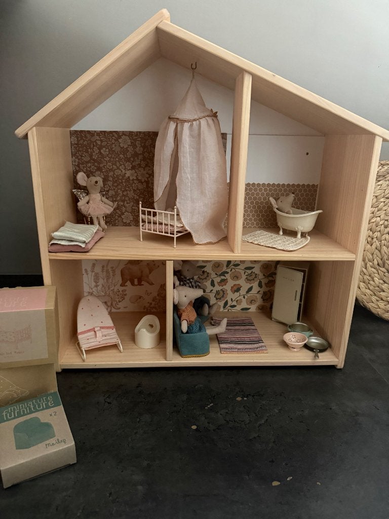 Maileg poppenhuis - set inclusief muizen en accessoires, Ophalen, Zo goed als nieuw, Poppenhuis