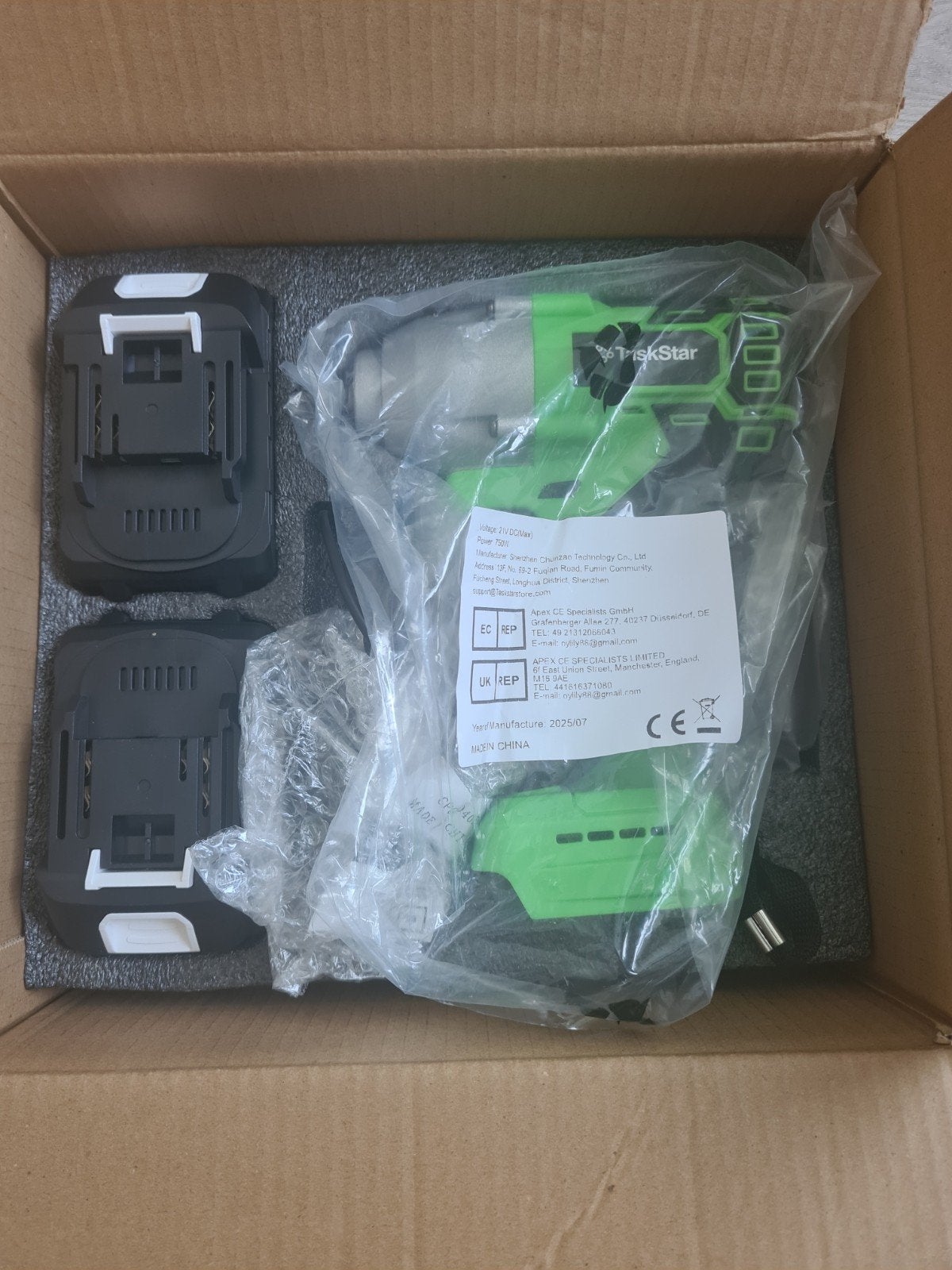 Accu Slagmoersleutel  *Nieuw*, 600 watt of meer, Variabele snelheid, Overige typen, Nieuw