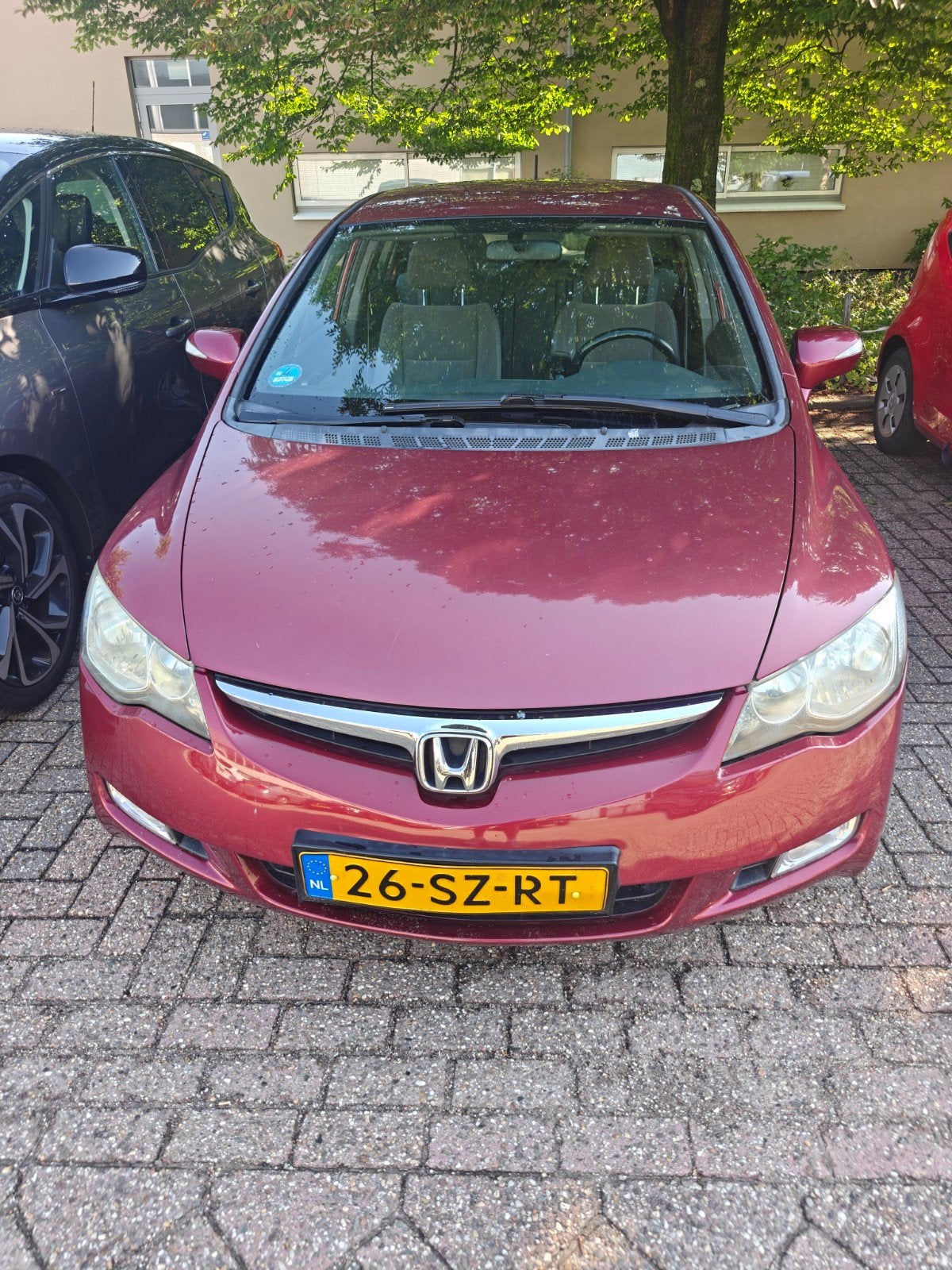 Honda Civic 1.3 Vtec Hybrid 4DR C-tr. 2006 Rood, Auto's, Honda, Origineel Nederlands, 22 km/l, Sedan, 1339 cc