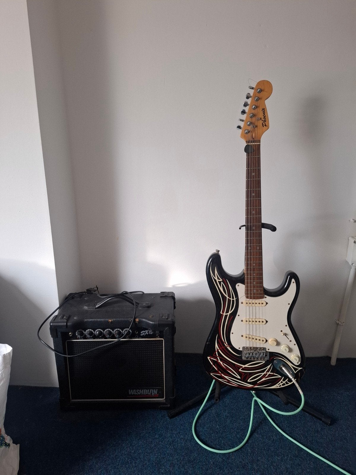 Elektrische gitaar met versterker - Gebruikt, Gebruikt, Met versterker, Solid body, Ophalen