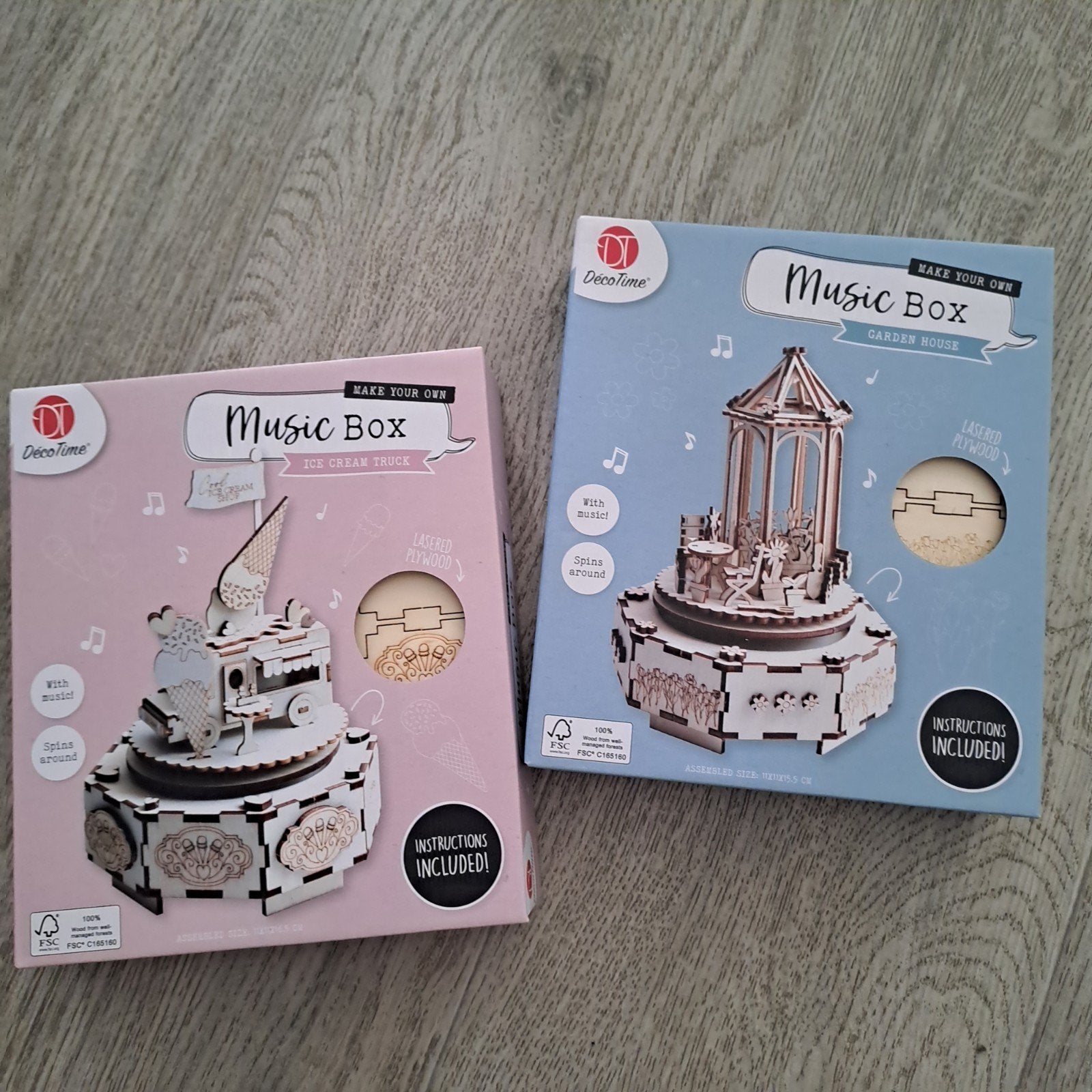 Maak je eigen muziekdoosje Garden House of Ice cream truck, Ophalen, Nieuw, Knutselwerk