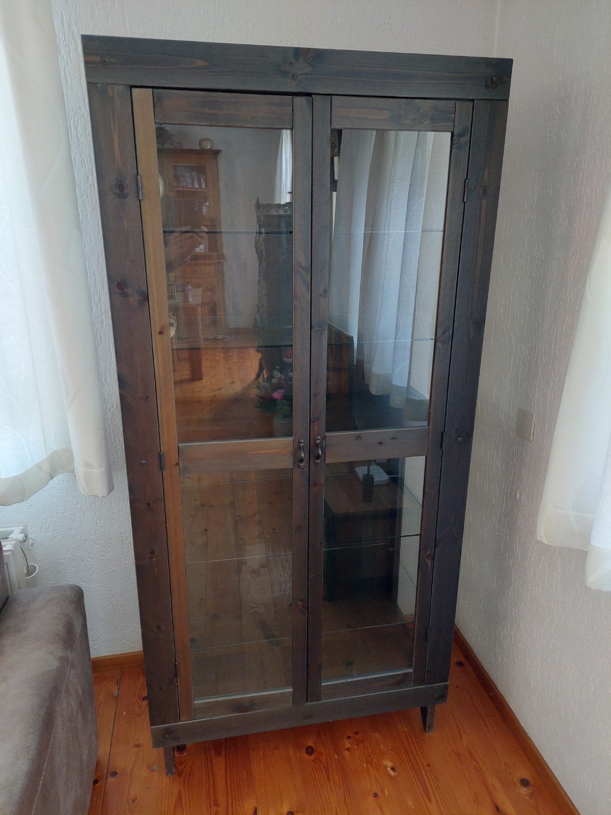 Vitrine kast gratis, Ophalen, Gebruikt, 50 tot 100 cm, 150 tot 200 cm