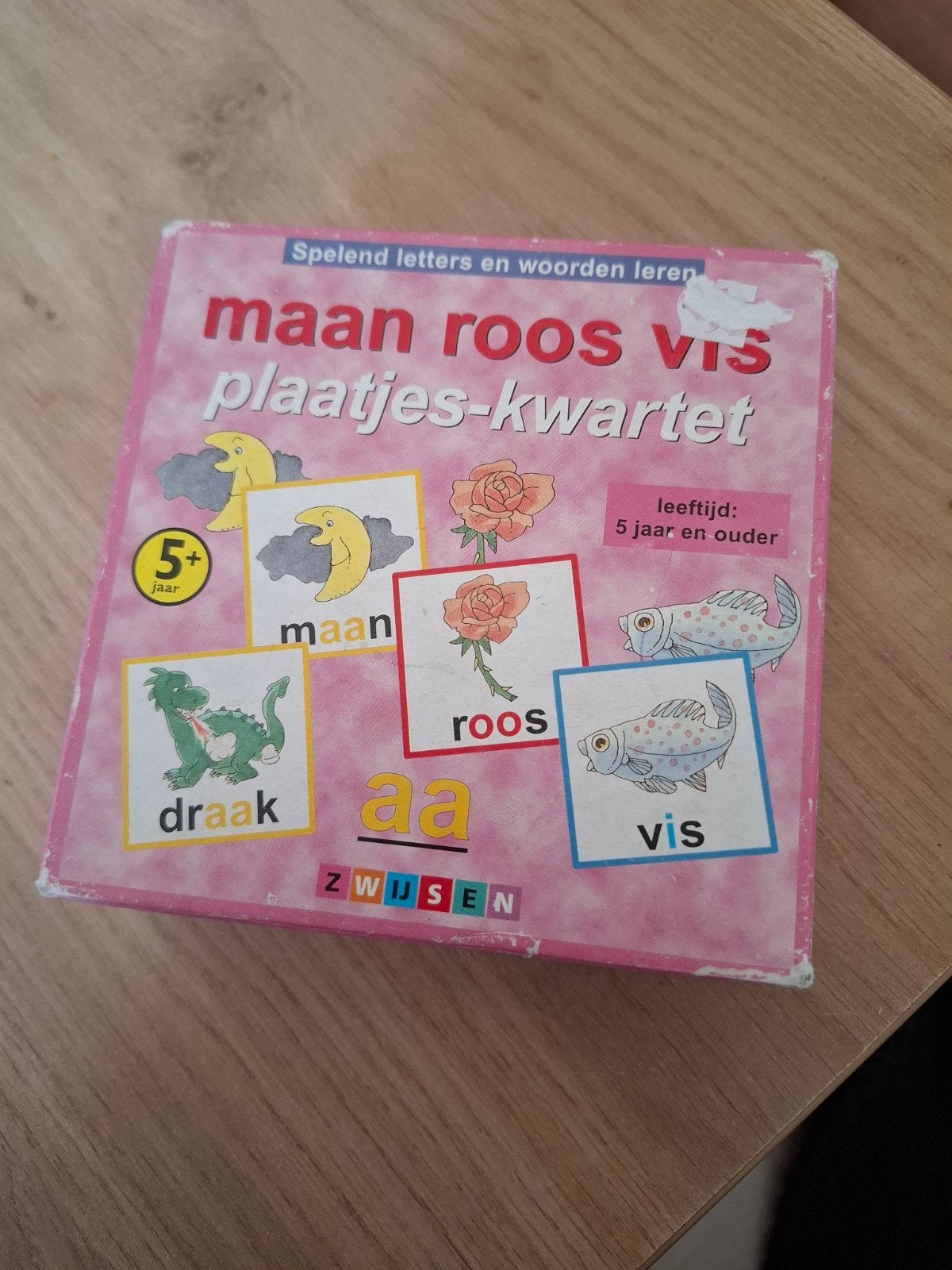 Maan Roos Vis plaatjes-kwartet, Ophalen of Verzenden, Zo goed als nieuw, Taal en Lezen