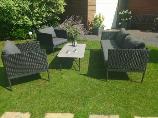 luxe lounge set, Tuin en Terras, Ophalen, 5 zitplaatsen, Loungeset, Wicker