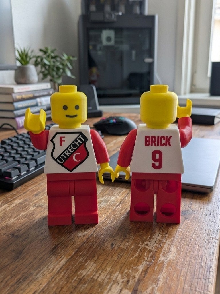 FC Utrecht Legopop 20cm - Uniek Fanitem, Ophalen of Verzenden, Zo goed als nieuw, Overige merken