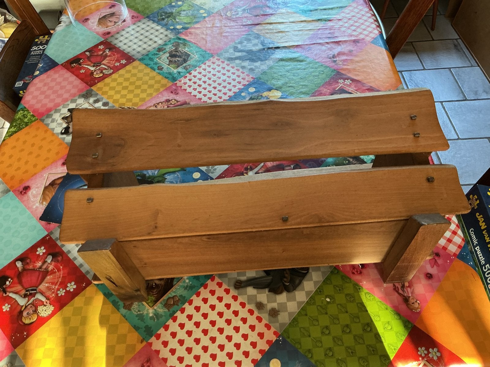 Decoratieve houten bak met touw handvatten, Gebruikt, 50 tot 100 cm, Ophalen of Verzenden, 5 – 50