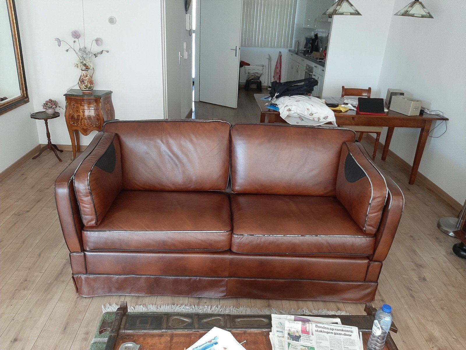 Mooie kasteelbank, bruin met zwart, Ophalen, Gebruikt, Kasteelbank klassiek, 150 tot 200 cm